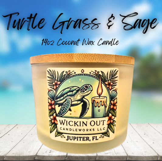 Turtle Grass & Sage - 14oz Candle