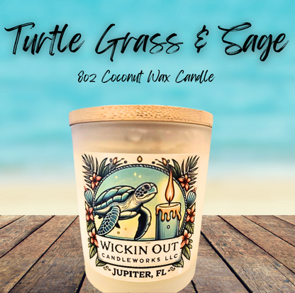 Turtle Grass & Sage - 8oz Candle
